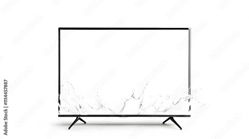 front view LCD tv isolated on white background, mock up front view LCD tv isolated on white background, mock up