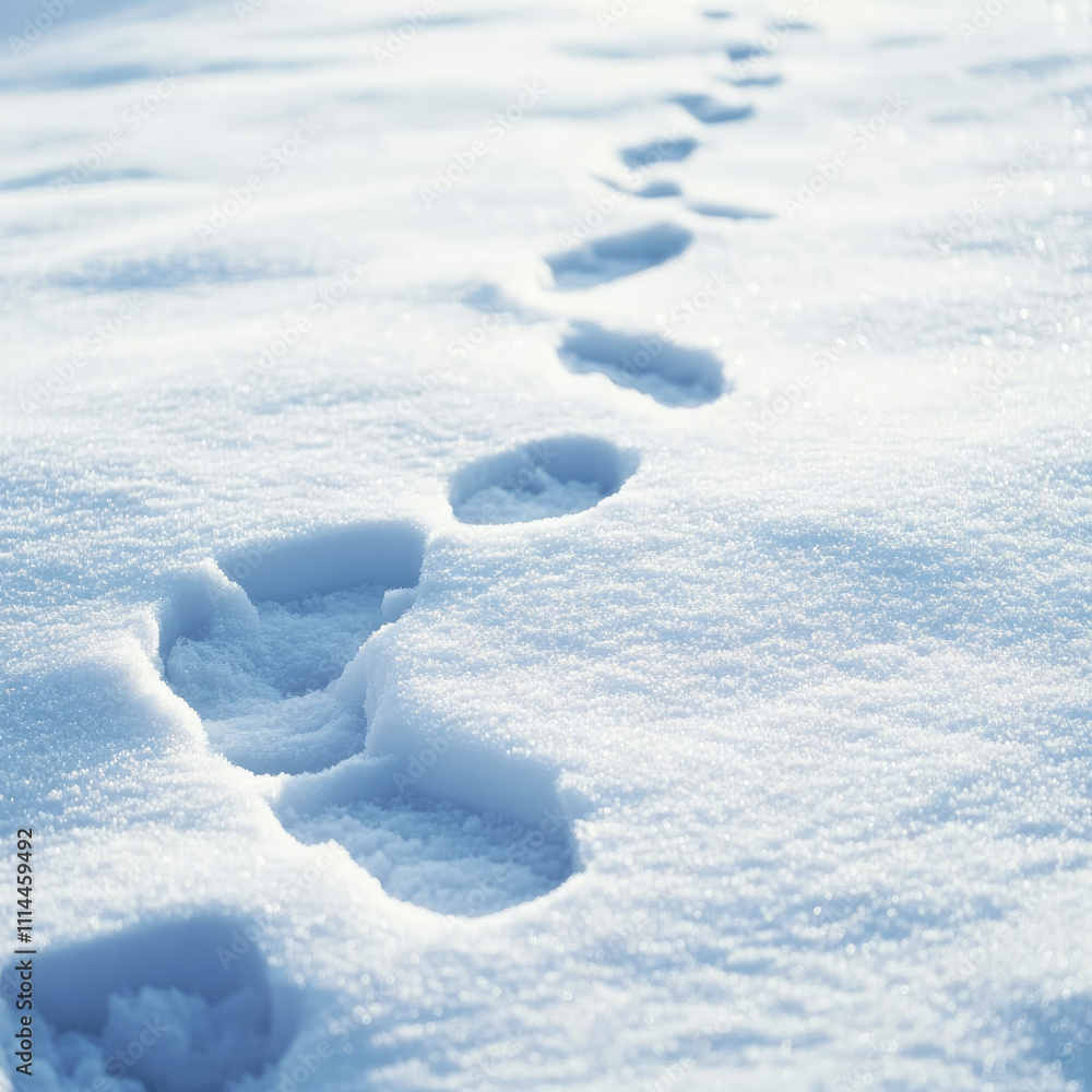 Winter Footprints: Serenity in the Snow Winter Footprints: Serenity in the Snow