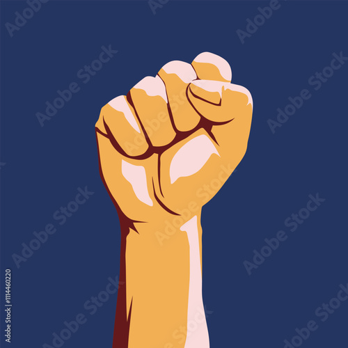 International Human Rights Day Freedom Fist Vector Illustration: Freedom, Equality, and Justice