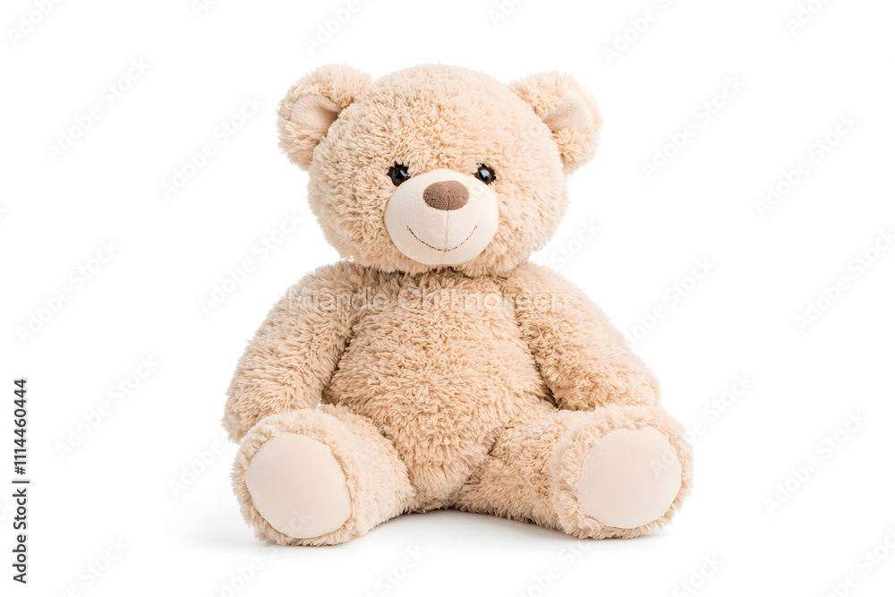Fototapeta premium Teddy bear toy, isolated on white background