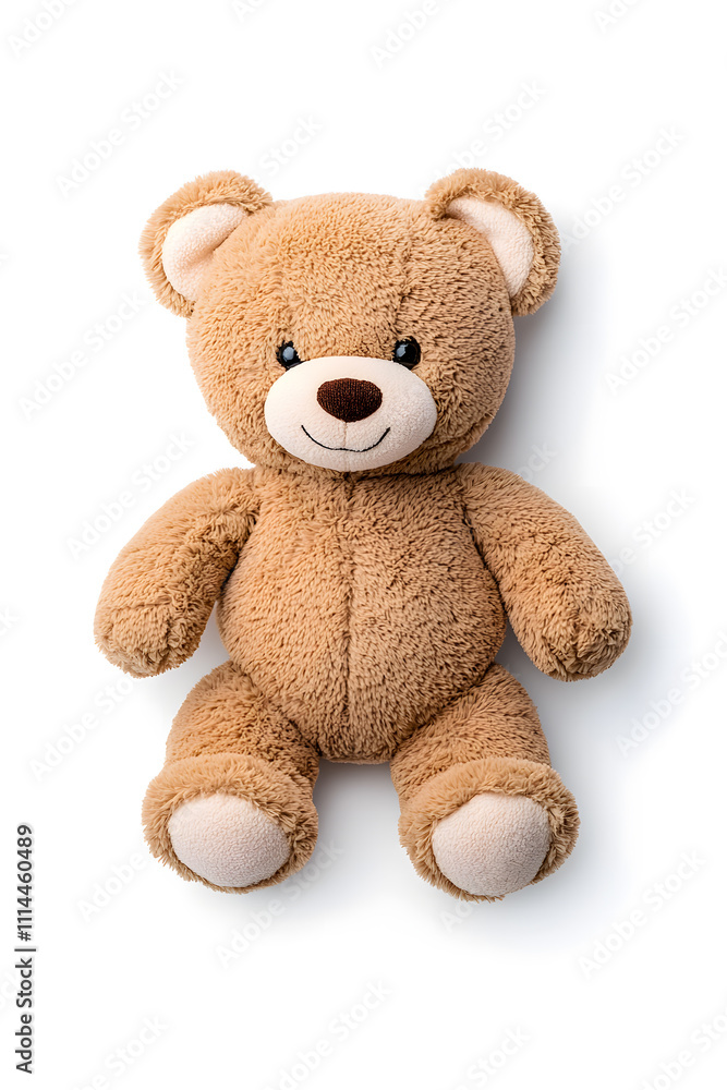 Fototapeta premium Teddy bear toy, isolated on white background