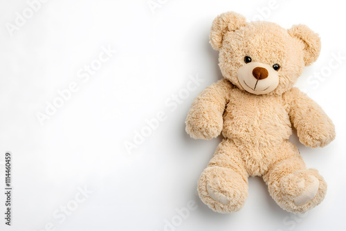 Teddy bear toy, isolated on white background