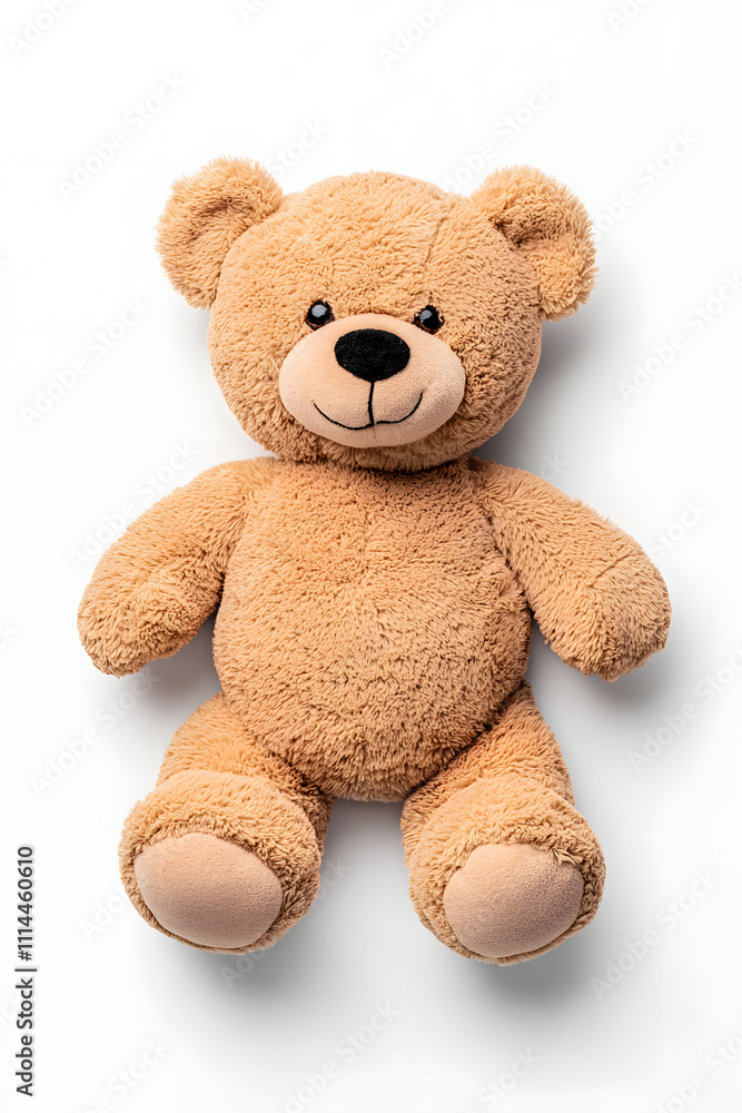 Fototapeta premium Teddy bear toy, isolated on white background