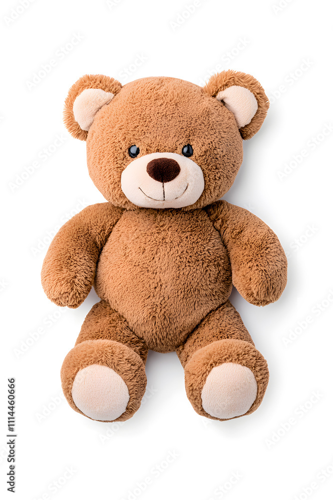 Fototapeta premium Teddy bear toy, isolated on white background