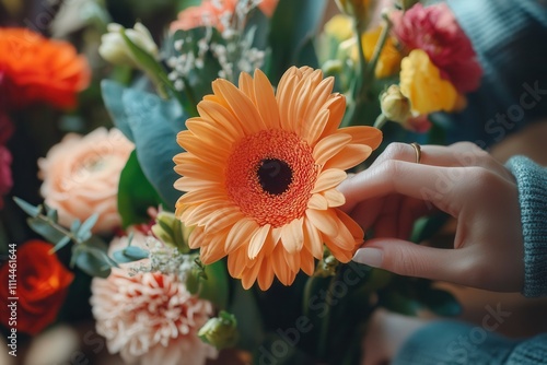 Vibrant floral arrangement for holiday celebrations and decorative purposes.