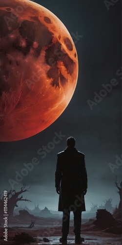 man and moon