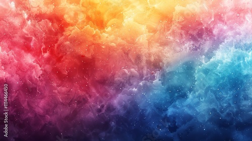 Abstract colorful rainbow texture watercolor background with warm and cool hues.