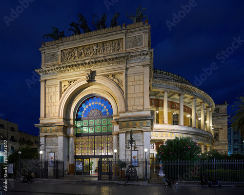 Politeama Theatre in Palermo, Italy photo