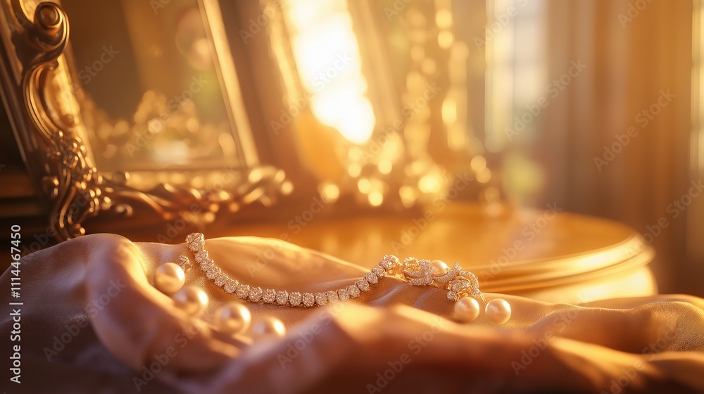Fototapeta premium Elegant Jewelry Display with Soft Lighting
