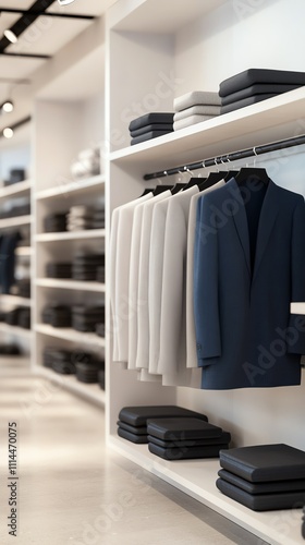 Modern clothing store interior display