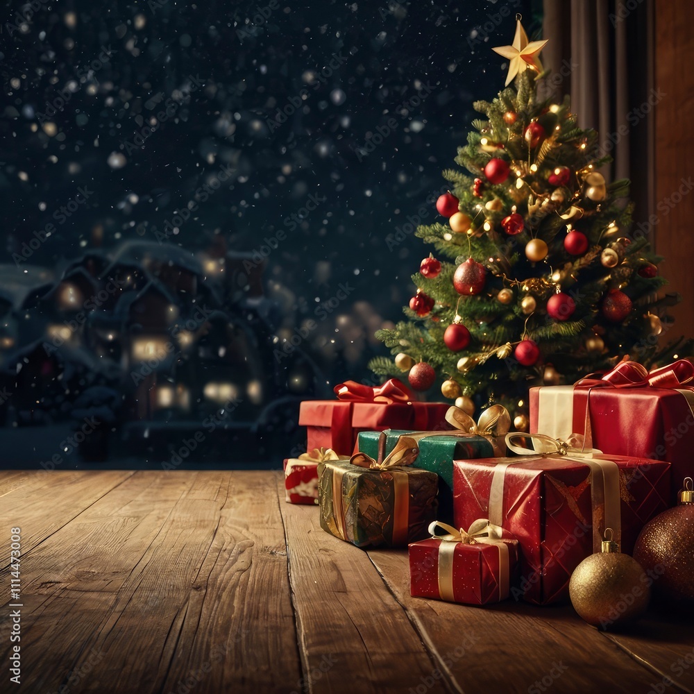 Christmas night in the city Christmas night in the city