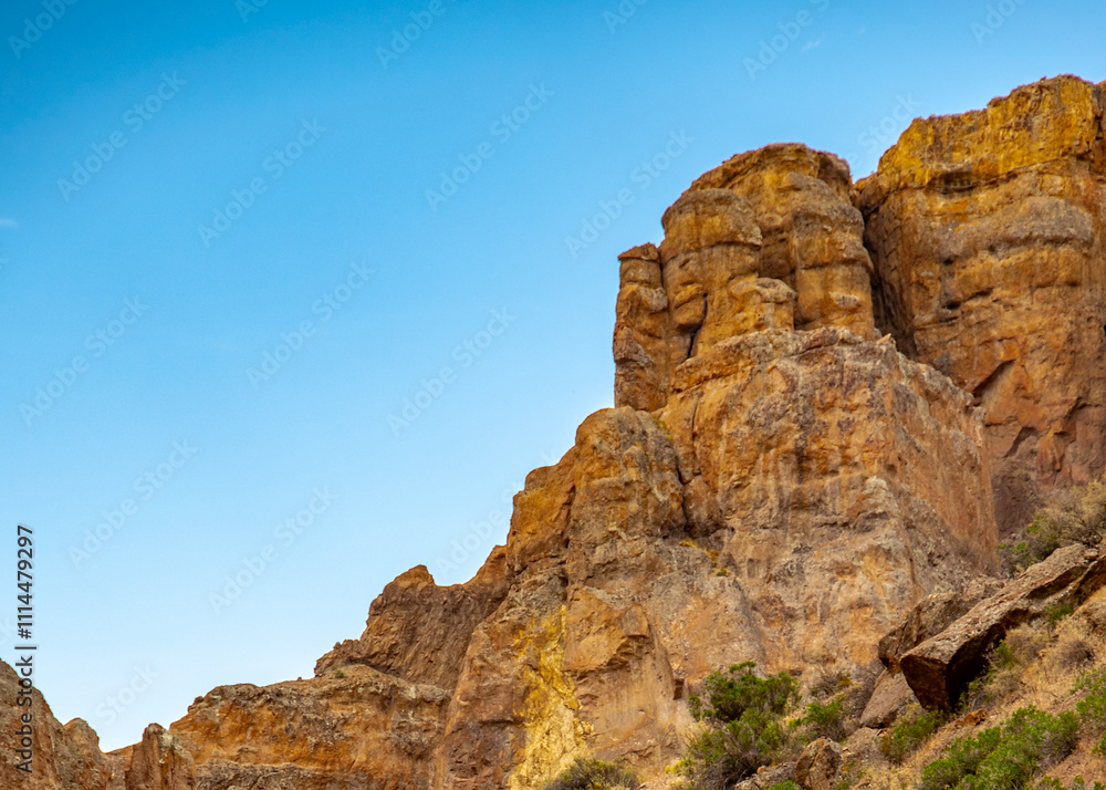 Fototapeta premium La buitrera canyon landscape, patagonia, piedra parada, chubut argentina