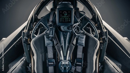 modern fighter jet ejection seat safety equipment high-tech carbon fiber military cockpit aviation aerospace 