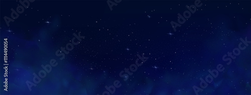 Starry night sky with astrological constellations. Space stars background.Space nebula and glittering stardust.