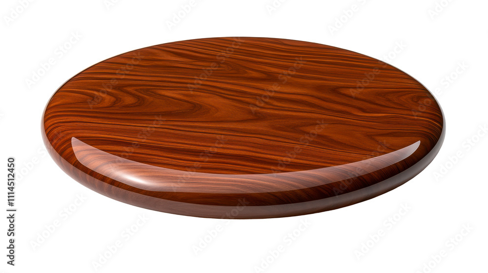 Smooth Wooden Disc, Rich Grain Pattern, Circular Object, Polished Surface Isolated on white background or PNG Smooth Wooden Disc, Rich Grain Pattern, Circular Object, Polished Surface Isolated on white background or PNG