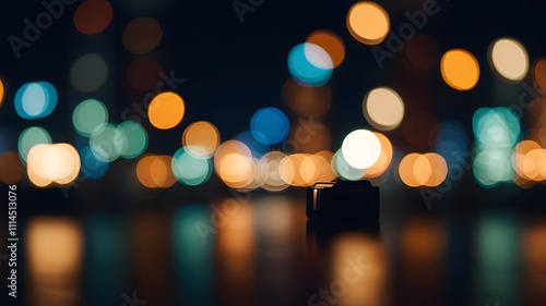 Blury Bokeh Lightning City Skyline