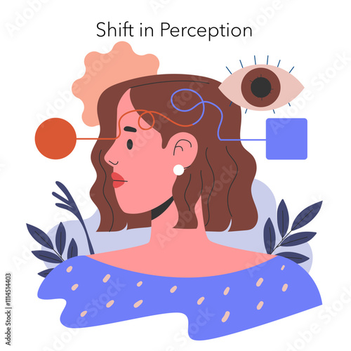 Cognitive Bias. Flat Vector Illustration
