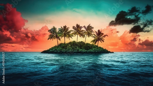 Illustrated guide cover featuring a tropical island with vivid colors and dreamy vibes