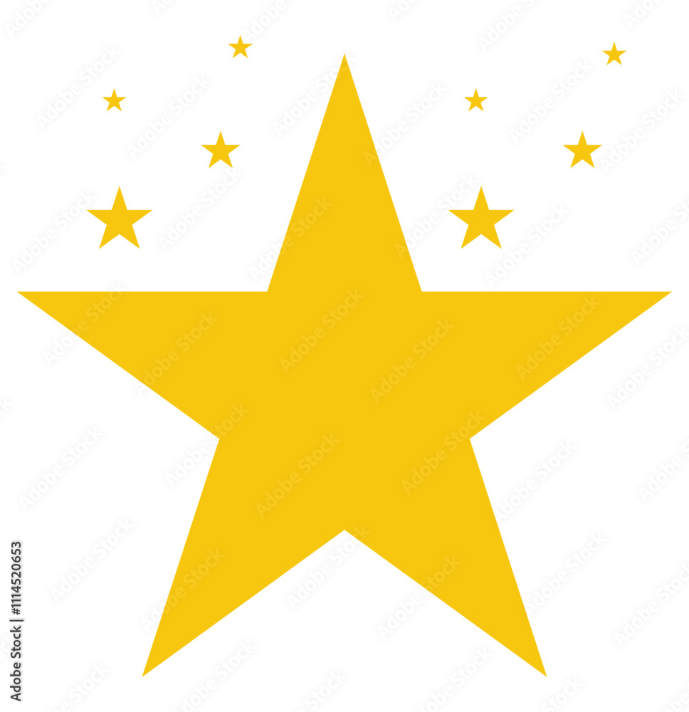 Obraz premium Star icon vector symbol illustration. star icon vector on a white background. star icon, yellow symbol, star vector sign eps 10