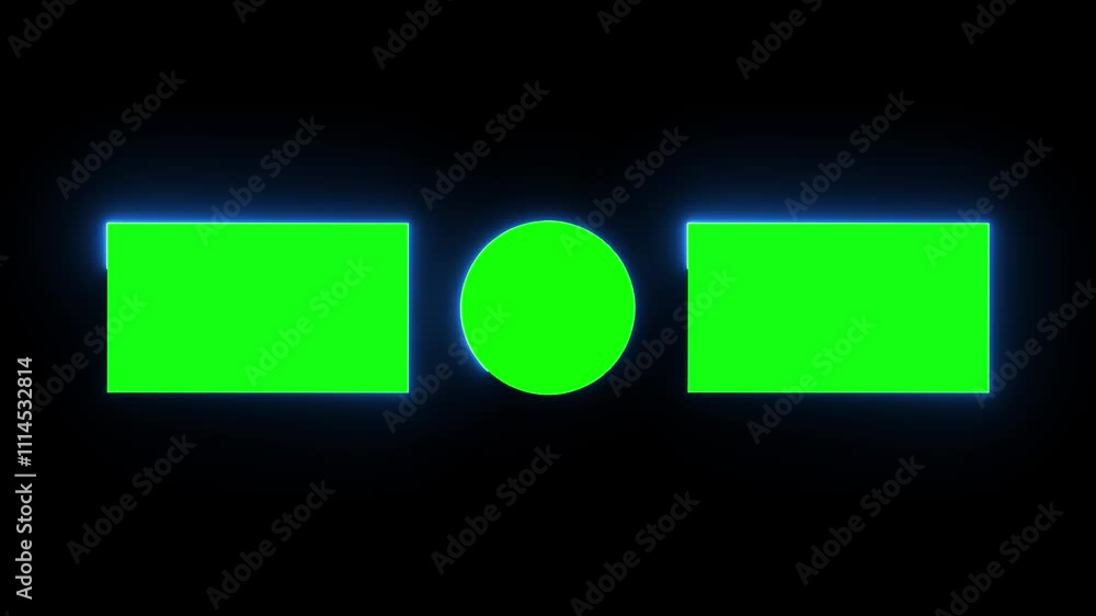 neon end screen.  transparent end screen Subscribe button and outro for gaming and video Subscibe, like, share, End card ending screen motion graphics animation, green screen