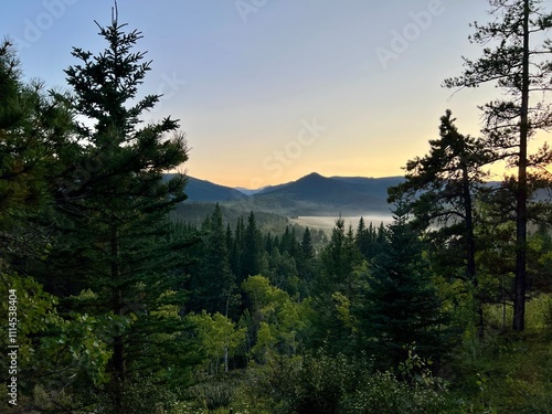 Photography sunset in the mountains