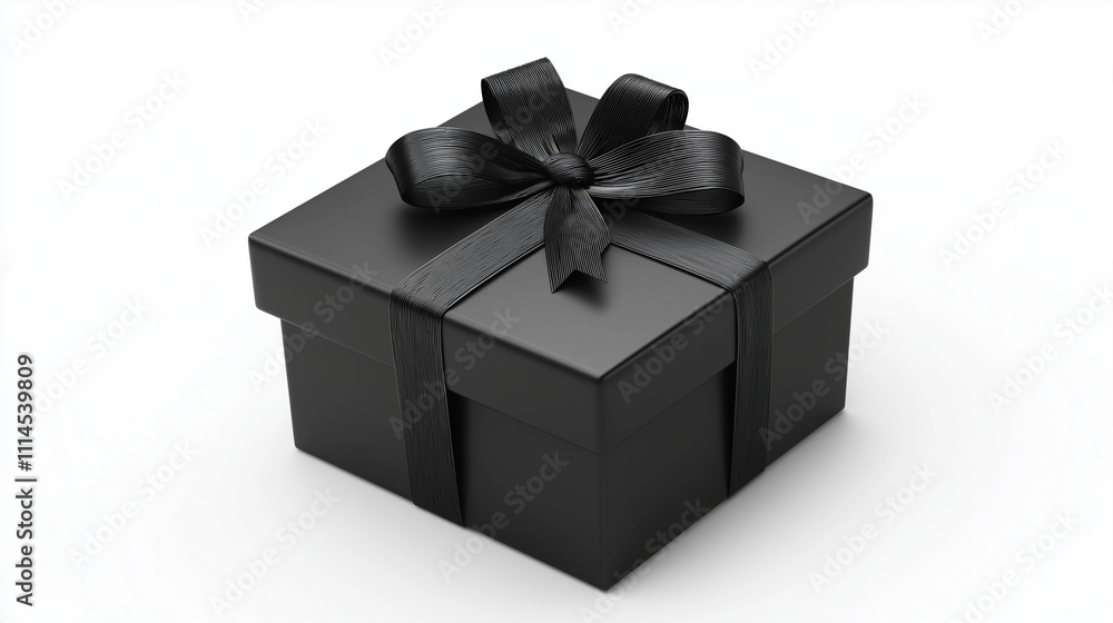 Obraz premium black gift box isolated on a transparent background