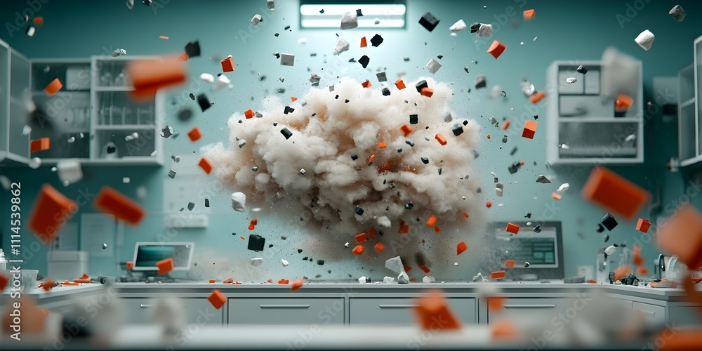 Dramatic scene captured in the aftermath of a massive detonation that triggered a catastrophic explosion inside a prestigious think tank laboratory Dramatic scene captured in the aftermath of a massive detonation that triggered a catastrophic explosion inside a prestigious think tank laboratory