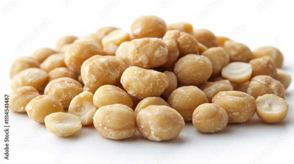 Delicious macadamia nuts piled together, showcasing their creamy texture and light color, perfect for snacking or baking Delicious macadamia nuts piled together, showcasing their creamy texture and light color, perfect for snacking or baking
