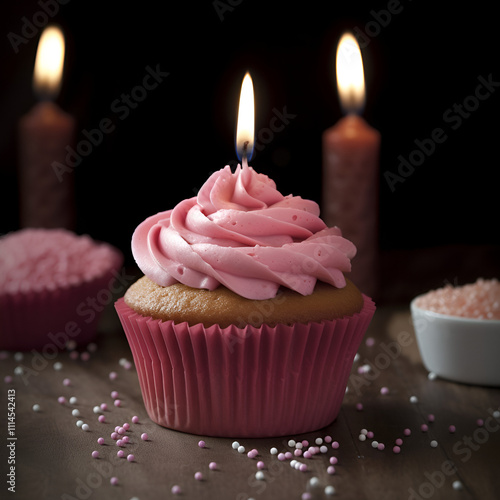   Elegant Pink Frosted Cupcakes for Every Celebration.