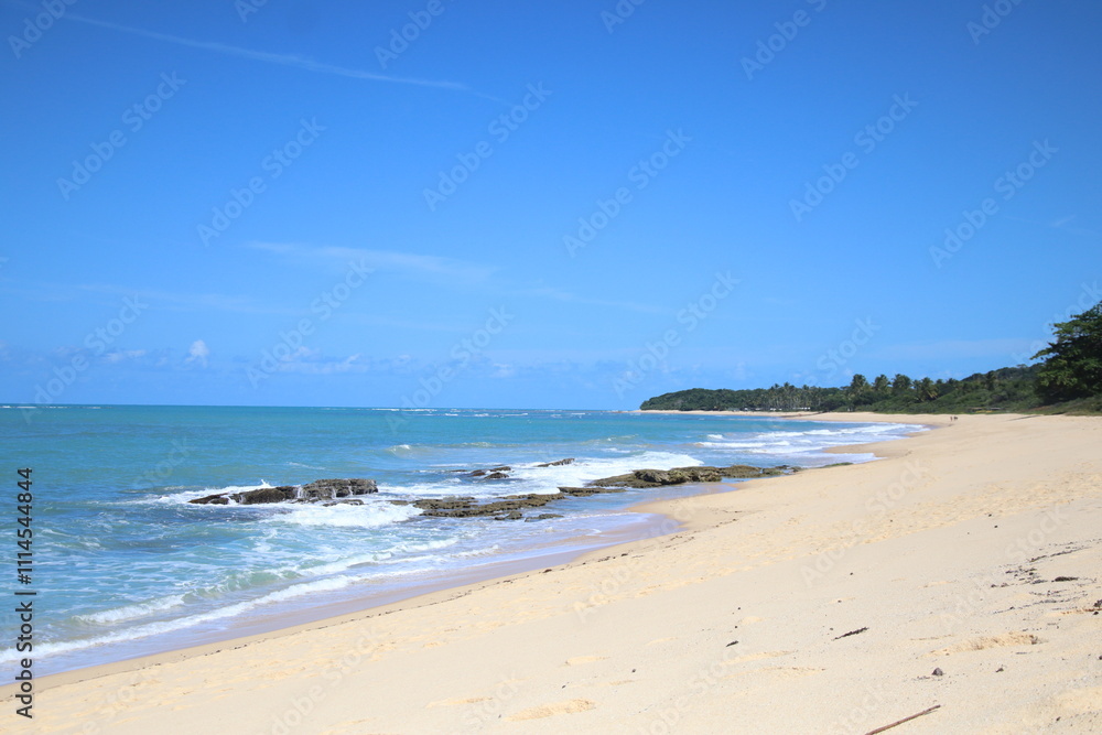 Serene Tropical Beach: Turquoise Waters and Golden Sand Serene Tropical Beach: Turquoise Waters and Golden Sand