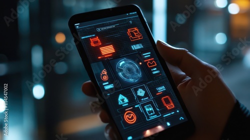 A mobile security app using AI to detect unusual activity and prevent potential data breaches, providing real-time protection for personal information. 