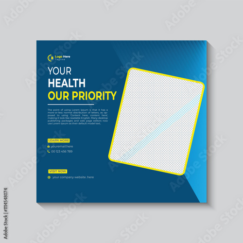 Social Media Post Template Design Instagram For Medical