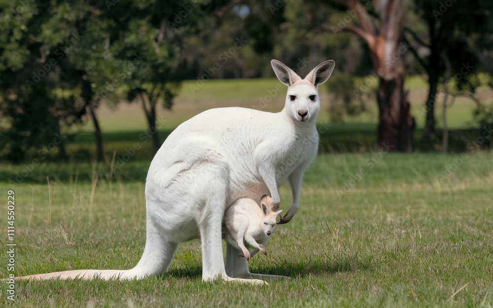 Obraz premium kangaroo with baby