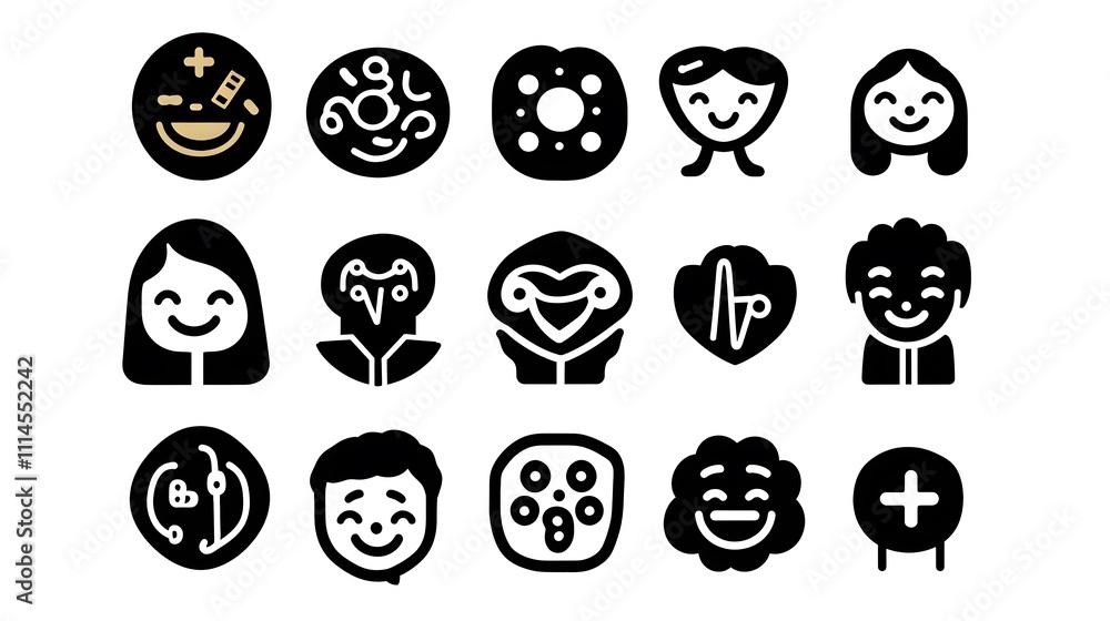 Creative representation of diverse healthcare professionals in a colorful layout Creative representation of diverse healthcare professionals in a colorful layout