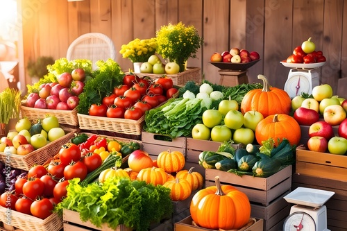 fruits and vegetables at market