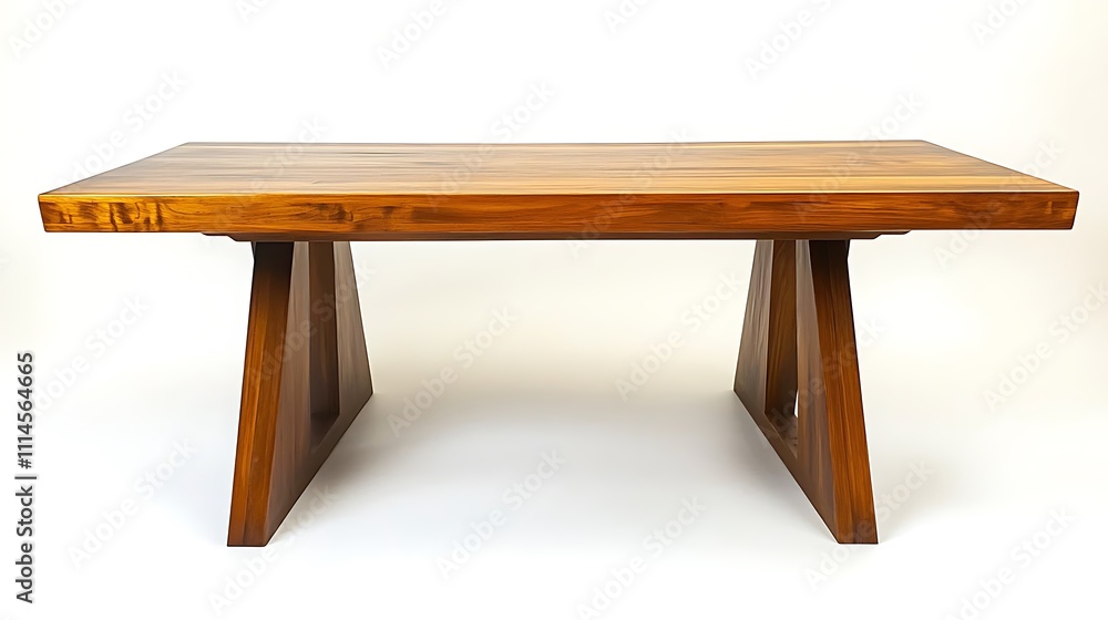Fototapeta premium A wooden table with a triangular design
