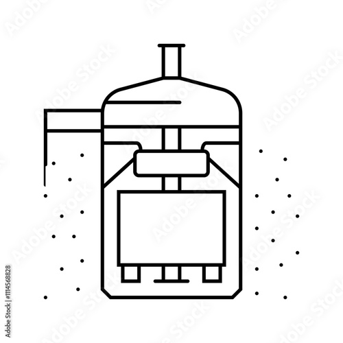 flywheel storage energy line icon vector. flywheel storage energy sign. isolated contour symbol black illustration