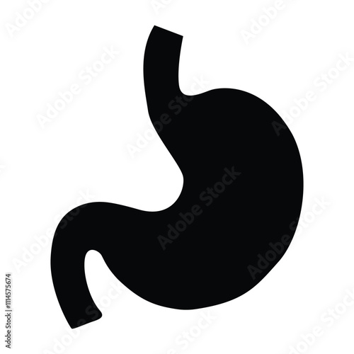 
Healthy stomach vector art illustration.