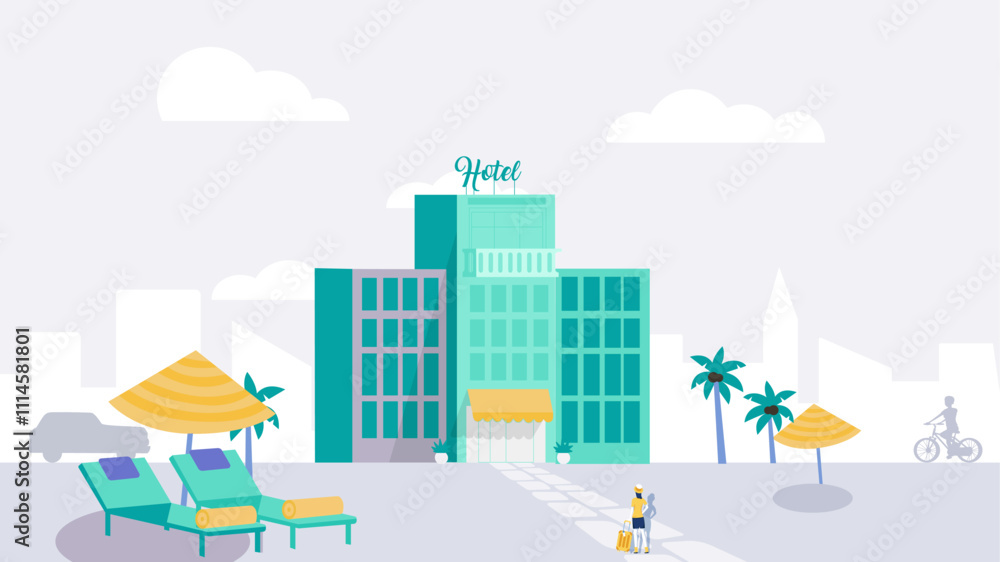 Obraz premium Hotel design, vector illustration