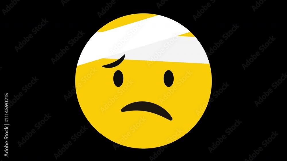 Video „sick emoji, hurt emoji, injured emoji, bruised emoji, bandaged ...