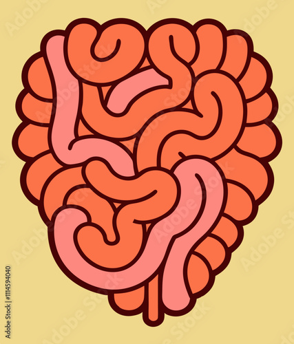 Small intestine vector illustration stock illustration