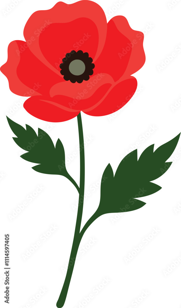 Poppie flower vector silhouette white background Poppie flower vector silhouette white background