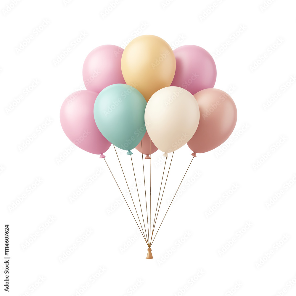 Colorful balloons in a festive arrangement. transparent background Colorful balloons in a festive arrangement. transparent background