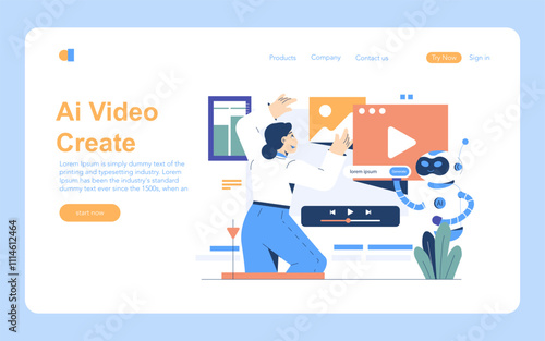 Longevity Clinic. Flat Vector Illustration
