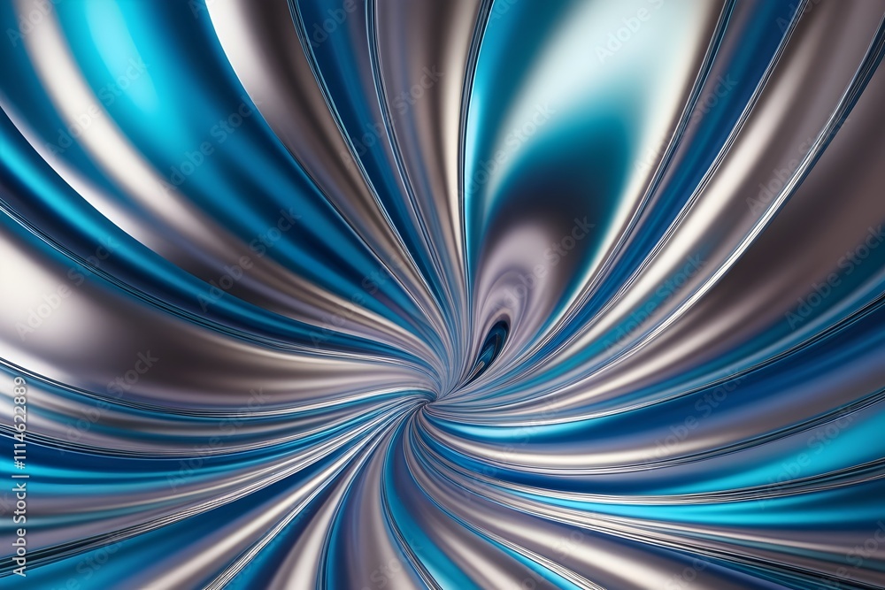 Fototapeta premium tranquil silver blue wave motion for abstract art projects or digital background designs