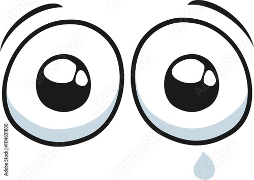 Design of cartoon cry eye illustration