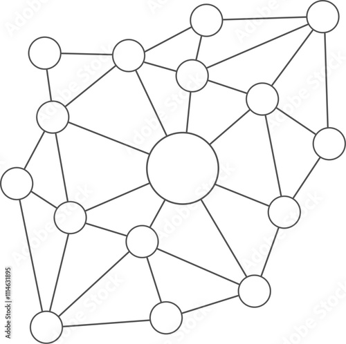 Creative design of neuronal lines symbol