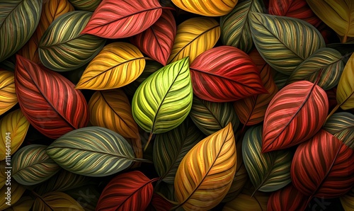 Wallpaper Mural Autumn leaves background, vibrant fall foliage. Torontodigital.ca