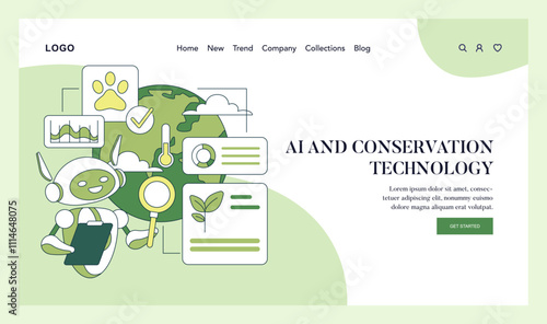 Ecosystem Conservation. Flat Vector Illustration