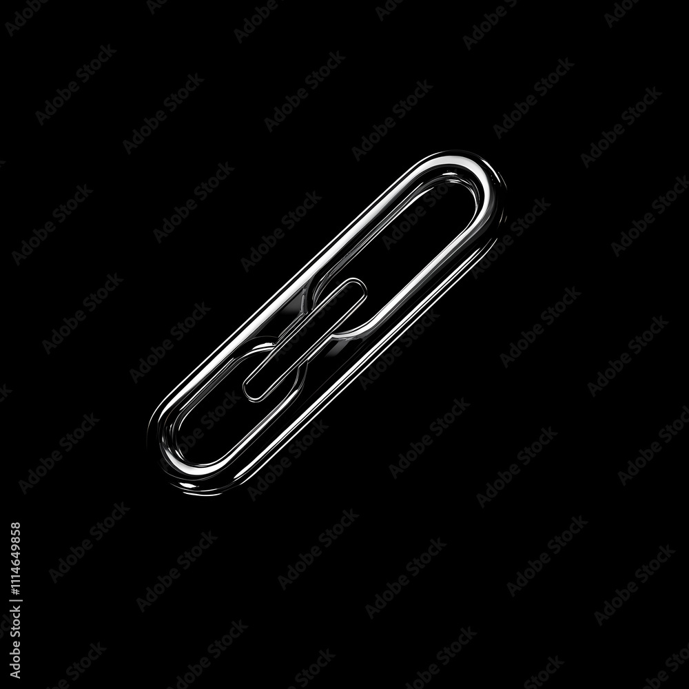 Obraz premium Paperclip on a Black Background